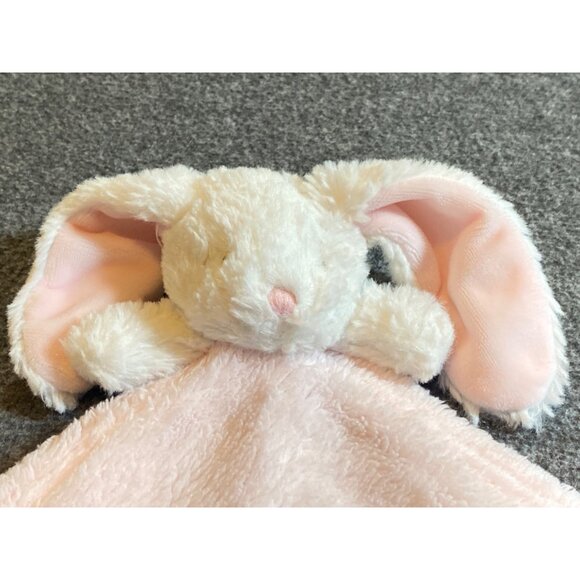 Blankets Beyond Bunny Rabbit Lovey Pink White Sherpa Security Blanket Plush - Picture 2 of 7